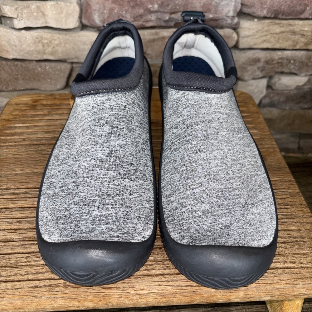 Rugged Shark Men's Sz 8 Grey Riptide Water Shoes with Drainage Neoprene Slip-On